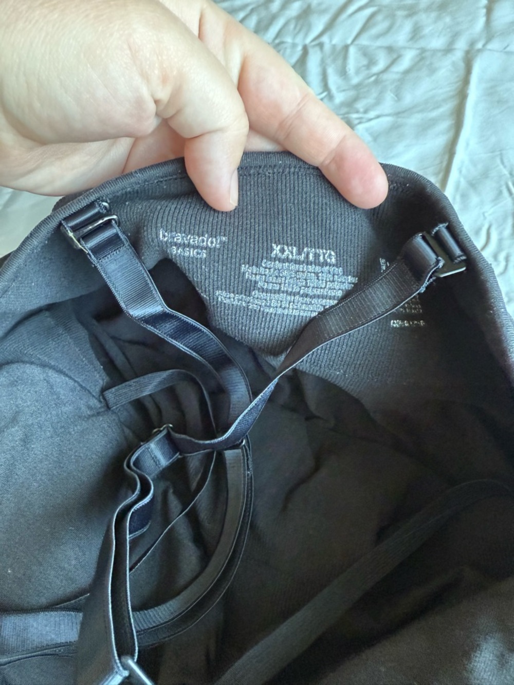 Bravado Basics Nursing Tank Pair - Black & Heather Gray - Picture 3 of 3